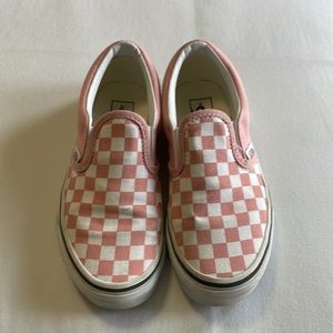 Vans Pink & White Check Size 1